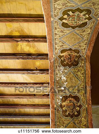 Detail hand painted ceiling beams View Large Photo Image Stock Photograph - Detail hand painted ceiling beams. Fotosearch