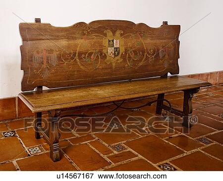 Detail hand painted wooden bench View Large Photo Image Stock Photo - Detail hand painted wooden bench. Fotosearch