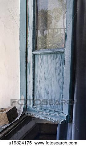 Detail open blue window View Large Photo Image Stock Photography - Detail open blue window. Fotosearch