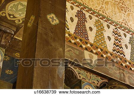 Detail painted wooden beams and wall View Large Photo Image Stock Photo - Detail painted wooden beams and wall. Fotosearch