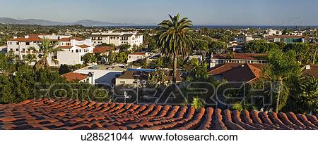 Detail red tile roof and view of houses on mountainside, panoramic View Large Photo Image Picture - Detail red tile roof and view of houses on mountainside, panoramic. Fotosearch