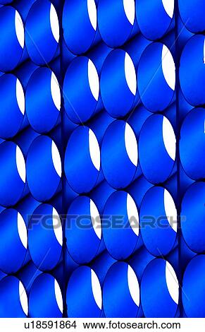 Picture - Detail view of blue aluminum. Fotosearch