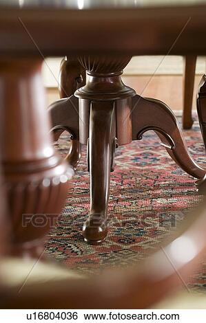 Stock Photograph - Detail wooden table base. Fotosearch