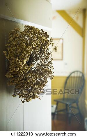 Detail wreath on wooden door View Large Photo Image Stock Image - Detail wreath on wooden door. Fotosearch