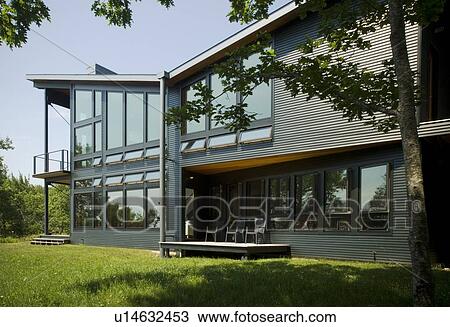 Stock Image - Exterior modern home. Fotosearch
