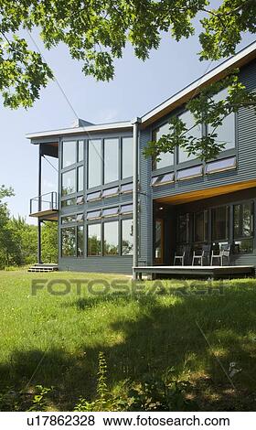 Exterior modern home View Large Photo Image Stock Photo - Exterior modern home. Fotosearch