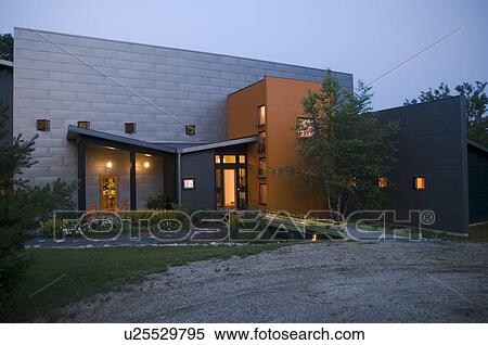 Stock Photography - Front entrance to modern home. Fotosearch