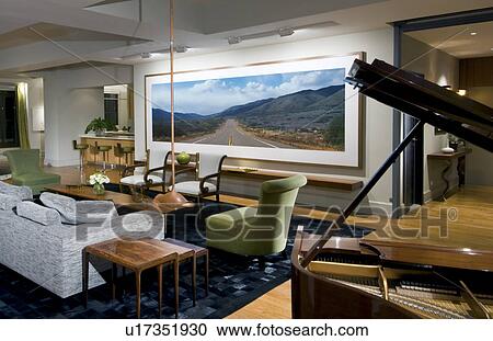 Stock Image - Modern living room area. Fotosearch