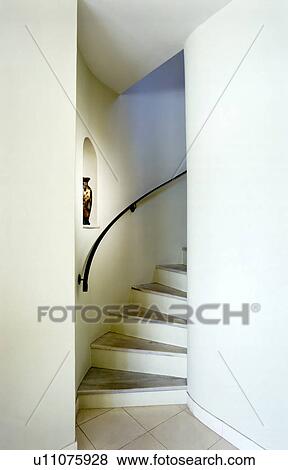 Stock Photo - Modern winding staircase. Fotosearch