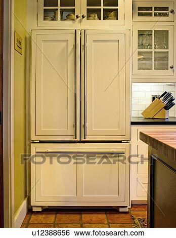 Stock Photograph - Refrigerator with custom panels. Fotosearch