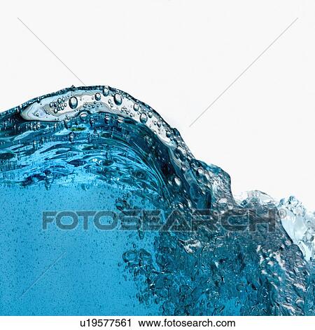 Stock Image - Abstract blue wave. Fotosearch