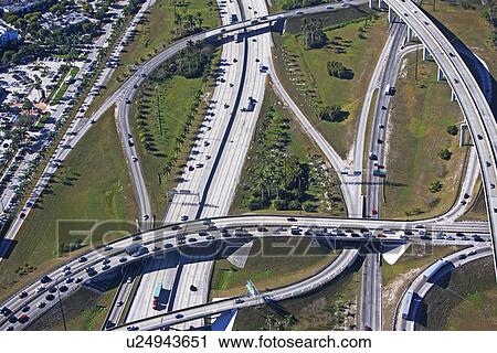 Aerial view of highway View Large Photo Image Stock Image - Aerial view of highway. Fotosearch