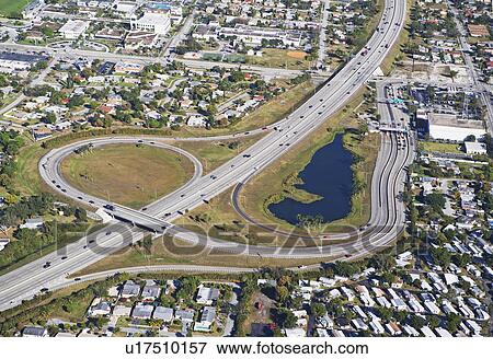 Aerial view of highway View Large Photo Image Stock Photo - Aerial view of highway. Fotosearch