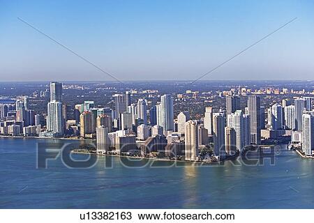 Aerial view of waterfront city View Large Photo Image Stock Image - Aerial view of waterfront city. Fotosearch