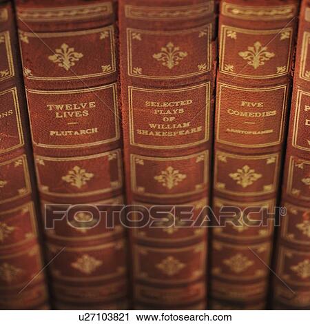 Stock Image - Antique books. Fotosearch