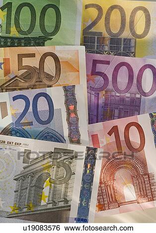 Assorted euro notes View Large Photo Image Stock Photograph - Assorted euro notes. Fotosearch