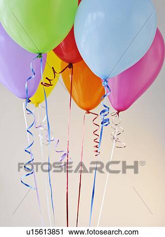 Stock Image - Bouquet of colorful balloons. Fotosearch