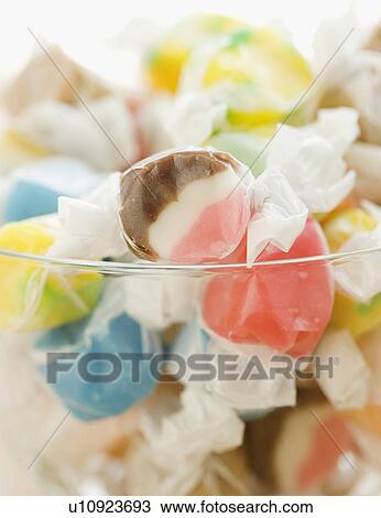 Bowl of salt water taffy View Large Photo Image Stock Image - Bowl of salt water taffy. Fotosearch