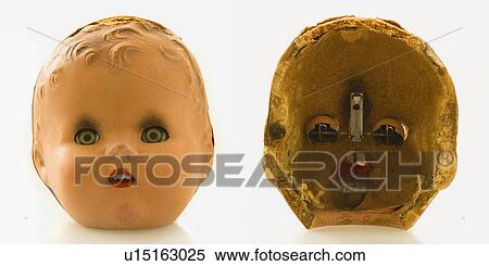 Broken antique baby doll head View Large Photo Image Stock Photography - Broken antique baby doll head. Fotosearch