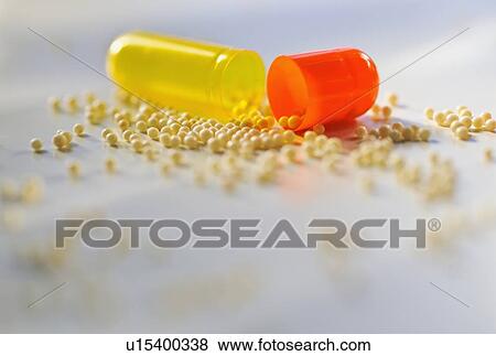 Broken medicine capsule View Large Photo Image Stock Photo - Broken medicine capsule. Fotosearch