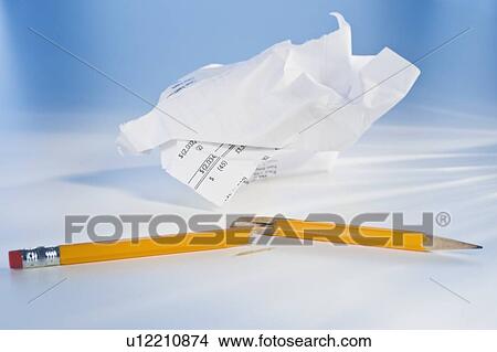 Broken pencil and crumpled paper View Large Photo Image Picture - Broken pencil and crumpled paper. Fotosearch