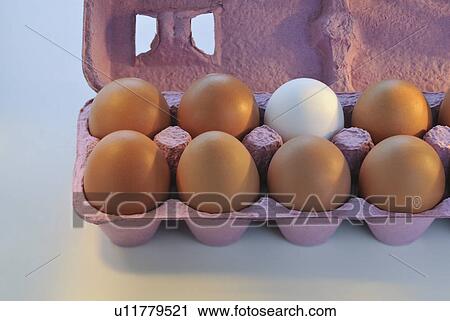 Brown and white eggs View Large Photo Image Stock Image - Brown and white eggs. Fotosearch