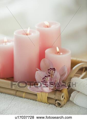 Stock Photo - Candle and spa elements. Fotosearch