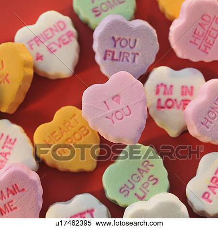 Stock Photography - Candy hearts. Fotosearch