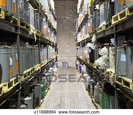 Cans on warehouse shelves View Large Photo Image Picture - Cans on warehouse shelves. Fotosearch