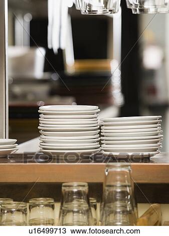 Clean dishes in restaurant View Large Photo Image Stock Image - Clean dishes in restaurant. Fotosearch