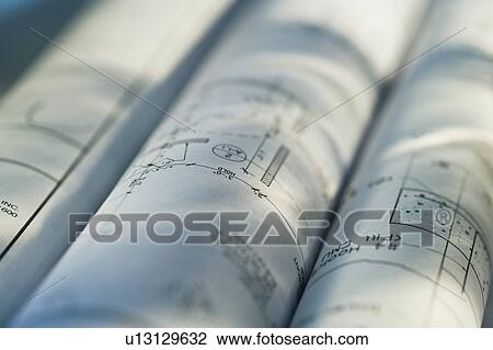 Close up of blueprints View Large Photo Image Stock Image - Close up of blueprints. Fotosearch
