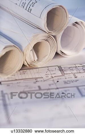 Close up of blueprints View Large Photo Image Stock Image - Close up of blueprints. Fotosearch