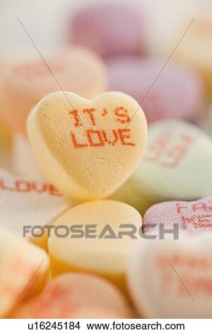 Close up of candy hearts View Large Photo Image Picture - Close up of candy hearts. Fotosearch