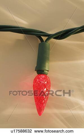 Stock Image - Close up of Christmas light. Fotosearch