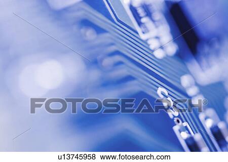 Stock Photo - Close up of computer circuit board. Fotosearch