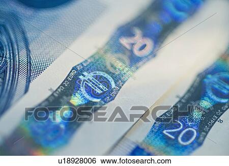 Close up of euro note holograph View Large Photo Image Stock Photograph - Close up of euro note holograph. Fotosearch
