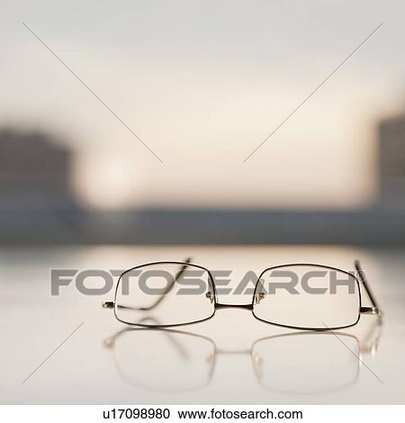Stock Image - Close up of eyeglasses. Fotosearch