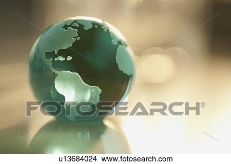 Picture - Close up of glass globe. Fotosearch