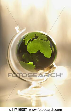 Close up of glass globe View Large Photo Image Stock Photo - Close up of glass globe. Fotosearch
