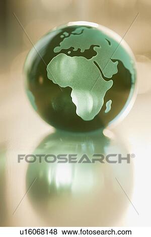Stock Photo - Close up of glass globe. Fotosearch