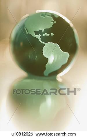 Stock Photography - Close up of glass globe. Fotosearch