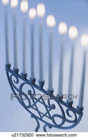 Close up of holiday menorah View Large Photo Image Stock Image - Close up of holiday menorah. Fotosearch