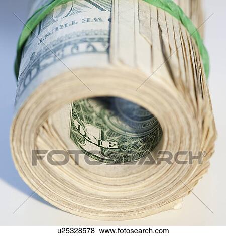 Close up of roll of cash View Large Photo Image Stock Photo - Close up of roll of cash. Fotosearch