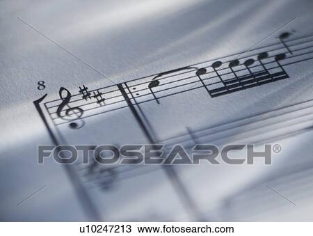 Stock Image - Close up of sheet music. Fotosearch