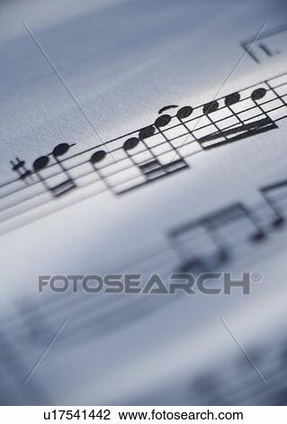 Stock Image - Close up of sheet music. Fotosearch