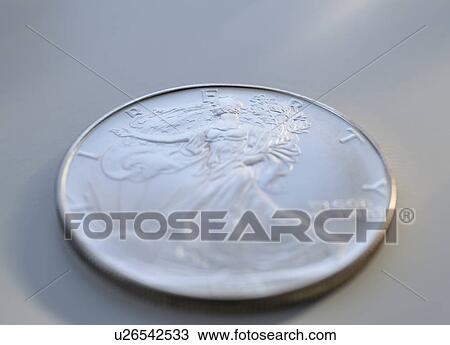 Close up of silver coin View Large Photo Image Stock Image - Close up of silver coin. Fotosearch