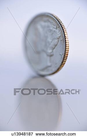 Close up of silver coin View Large Photo Image Stock Photo - Close up of silver coin. Fotosearch