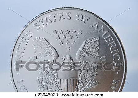 Close up of silver coin View Large Photo Image Stock Photo - Close up of silver coin. Fotosearch