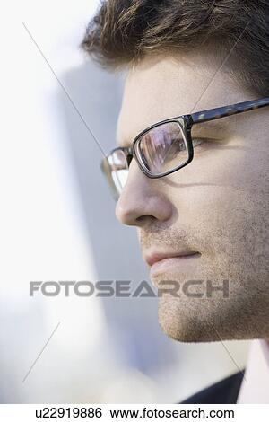 Stock Photograph - Close up of unshaven businessman. Fotosearch