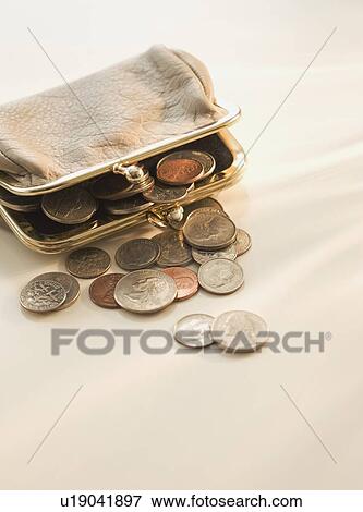 Coins and change purse View Large Photo Image Stock Photo - Coins and change purse. Fotosearch